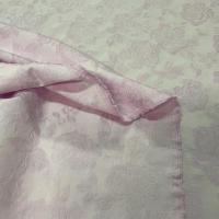 Pique de coton damasse rose glycine fleuri 5 