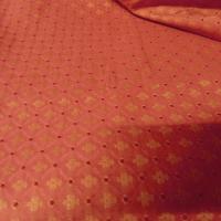 Pique de coton jacquard corail et citrouille provencal 2