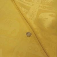 Pique de coton jaune paille patchwork animaux sauvages 1 