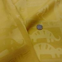 Pique de coton jaune paille patchwork animaux sauvages 3 