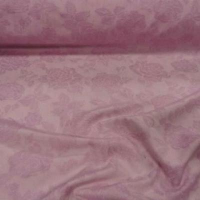 Pique de coton rose dragee fleuri 1 