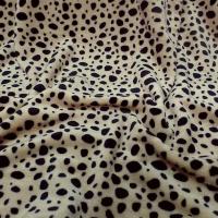 Polaire doudou beige ocre clair tachete noir 3