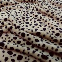 Polaire doudou beige ocre clair tachetée noir