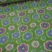 Polaire doudou vert prairie enfant motif fleurs 0 1 