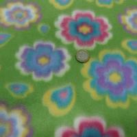 Polaire doudou vert prairie enfant motif fleurs 0 2 