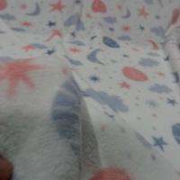 Polaire enfant fond blanc lune etoile 6 