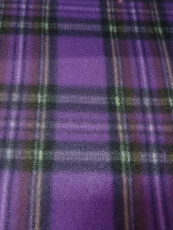 Polaire prune a carreaux tartan 6 3