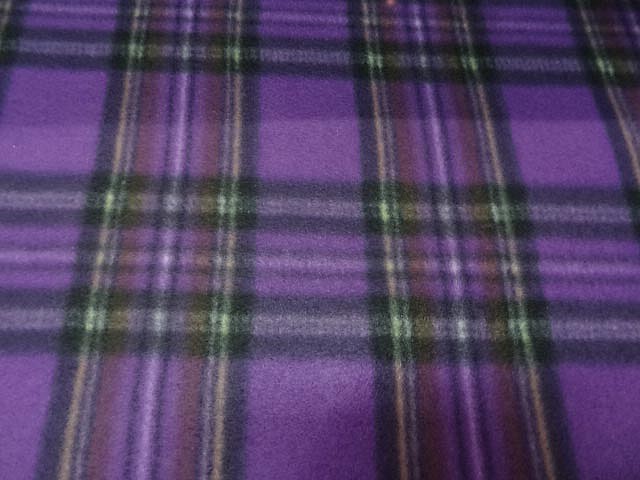 Polaire prune a carreaux tartan 6 3