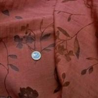 Polyamide coton corail feuilles devorees 1 