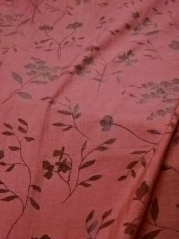 Polyamide coton corail feuilles devorees 2