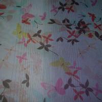 Polyamide coton rose clair fondu lilas motifs papillons 2 