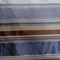 Polyamide lurex rayures opaques et transparentes bleuet et toffee 3 