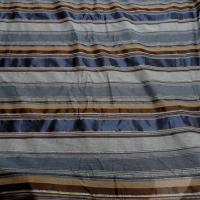 Polyamide lurex rayures opaques et transparentes bleuet et toffee 7 