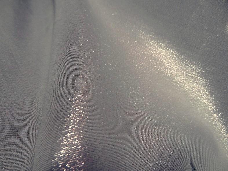 Polyester blanc lame argent 1