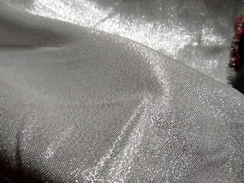 Polyester blanc lame argent 2 