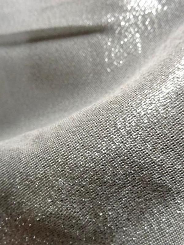 Polyester blanc lame argent 3 
