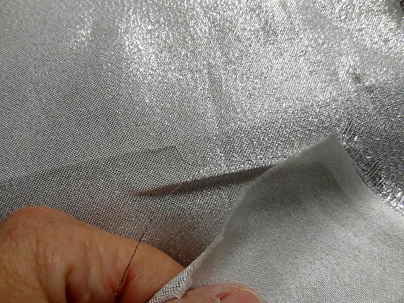 Polyester blanc lame argent 4