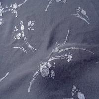 Polyester bleu encre de chine reversible effet bouillonne 2 