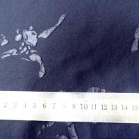 Polyester bleu encre de chine reversible effet bouillonne 3 