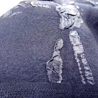 Polyester bleu encre de chine reversible effet bouillonne 5 