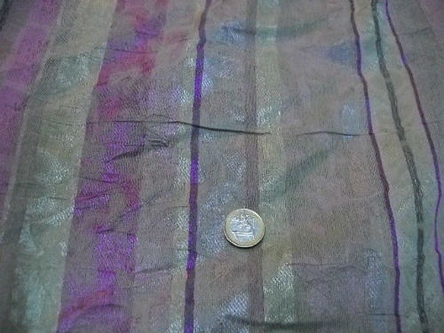 Polyester coton anis glycine raye 1