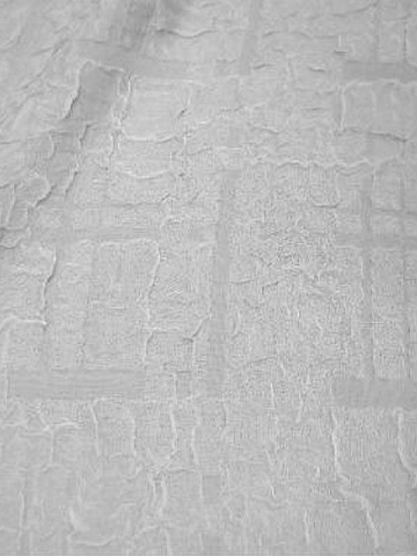 Polyester et resille blanc encolles motif craquele 1