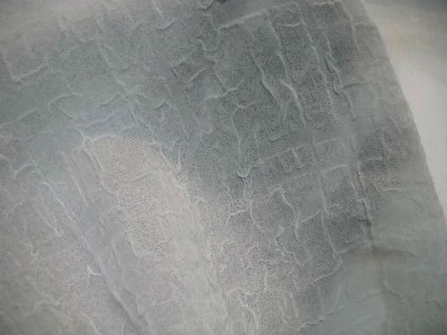 Polyester et resille blanc encolles motif craquele 2 
