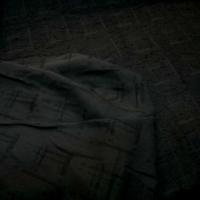 Polyester et resille noir encolles motif craquele 2