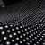 Polyester fin satine bleu encre de chine pois blancs 4 