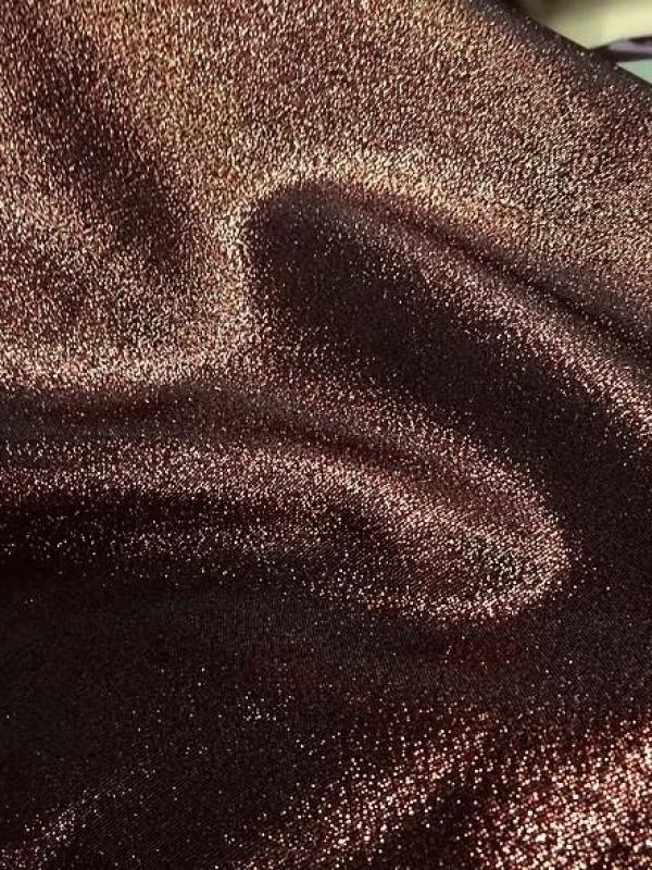 Polyester noir lame cuivre 