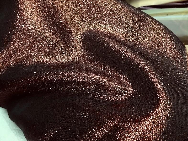 Polyester noir lame cuivre