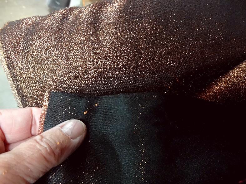 Polyester noir lame cuivre 3