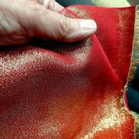 Polyester rouge bordeaux lame or 2 