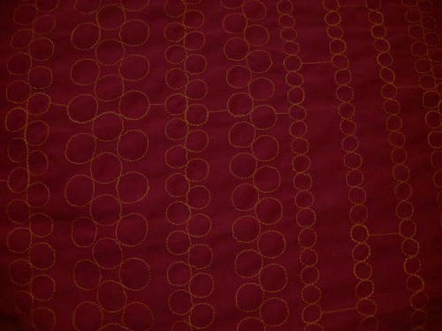 Polyester satine couture bulle brodee orange 1 