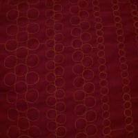 Polyester satine couture bulle brodee orange 1