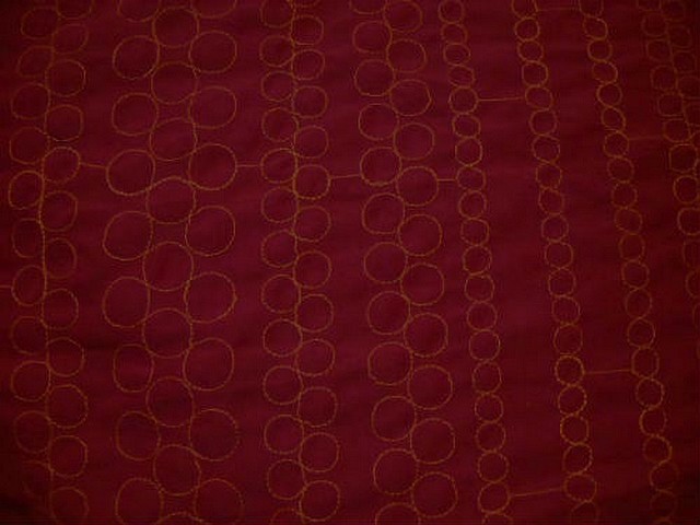 Polyester satine couture bulle brodee orange 1