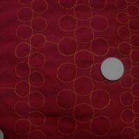 Polyester satine couture bulle brodee orange 2