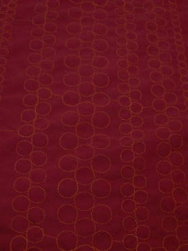 Polyester satine couture bulle brodee orange 3 
