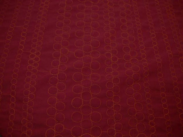 Polyester satine couture bulle brodee orange 3