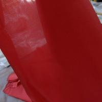 Ponge de soie rouge cardinal 1 