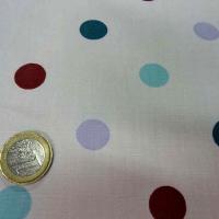 Popeline blanche pois bleu bordeaux parme 2 