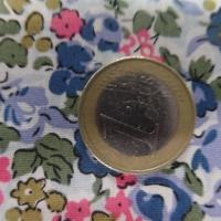 popeline coton blanche imprimé liberty fleurs bleu ,kaki,rose