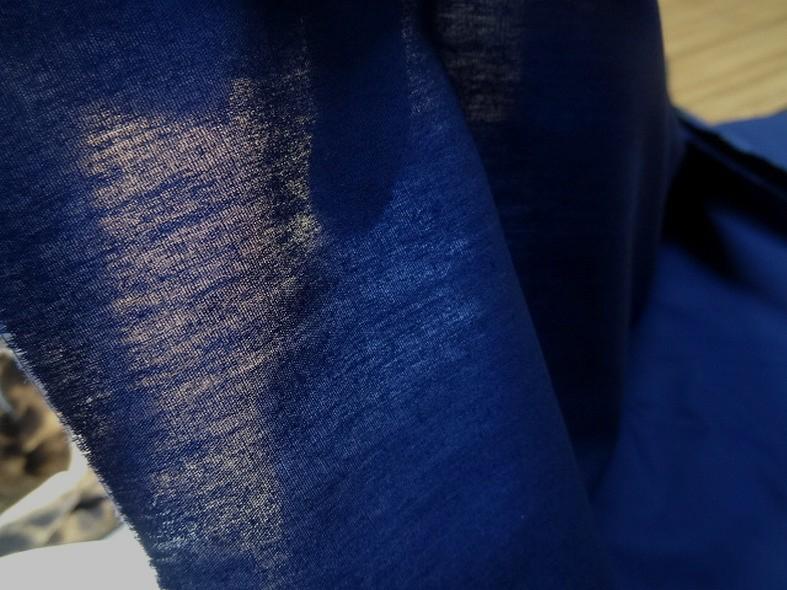 Popeline coton bleue marine 1