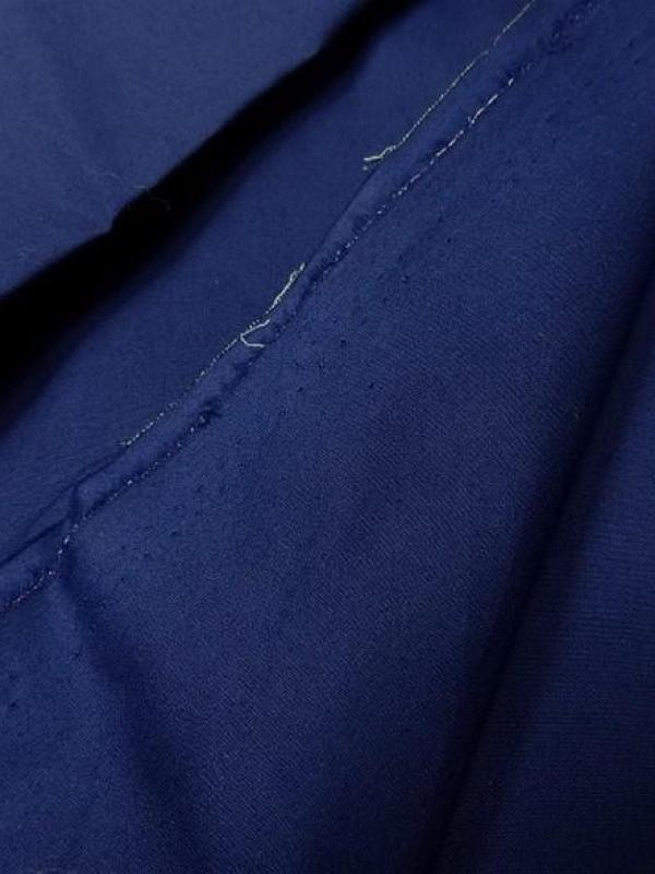 Popeline coton bleue marine