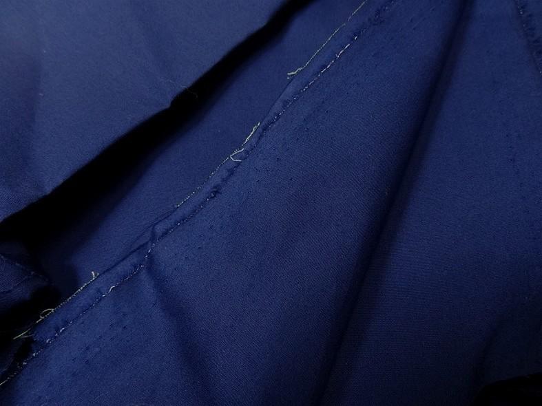 Popeline coton bleue marine