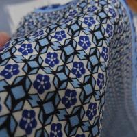 bengaline coton extensible petit motif rosace annee 50 3