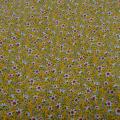 Popeline coton fleurettes fond jaune vif 2 