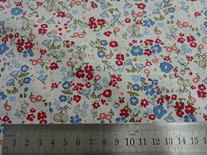 Popeline coton fond blanc fleurettes ninon 4