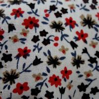 Popeline coton fond blanc mini fleurs 1 1