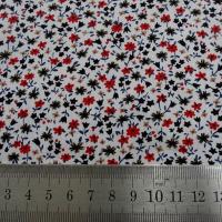 Popeline coton fond blanc mini fleurs 4 